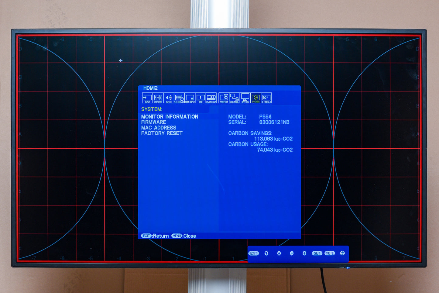 NEC MultiSync P554 – 55” HD Professional Display | B-Ware (83006121NB)