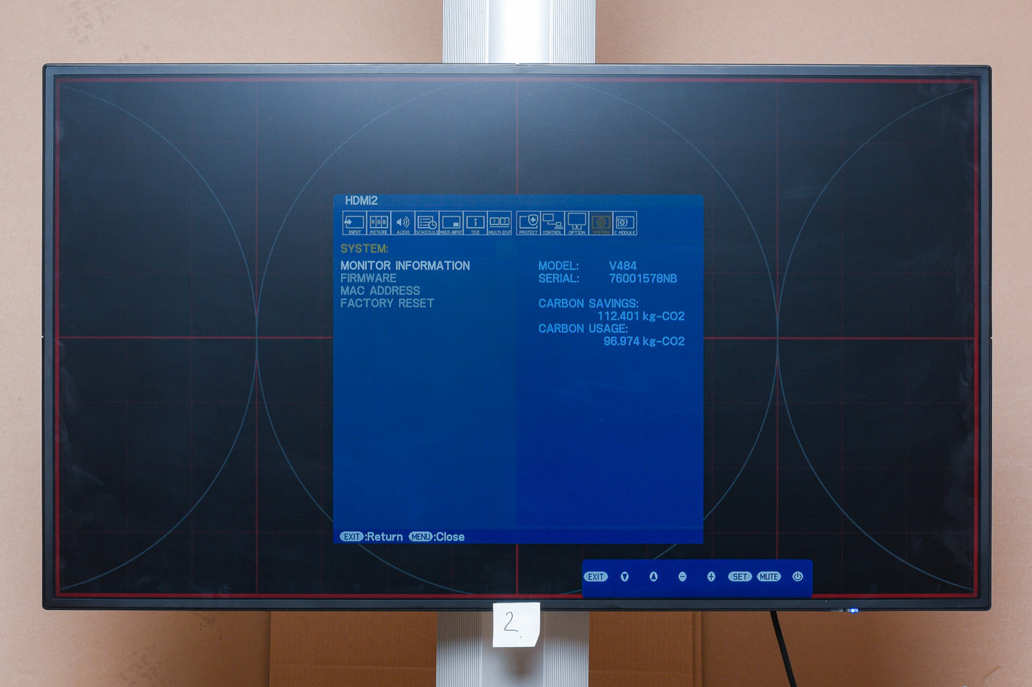 NEC MultiSync V484 – 48” HD Professional Display | B-Ware (76001578NB)