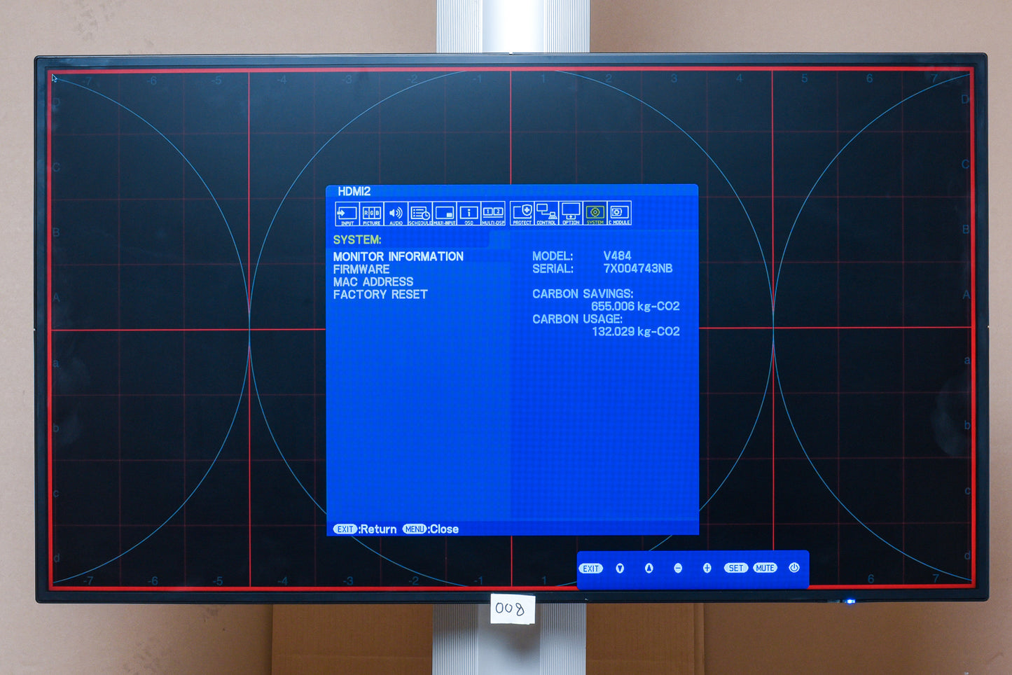 NEC MultiSync V484 – 48” HD Professional Display | B-Ware (7X004743NB)
