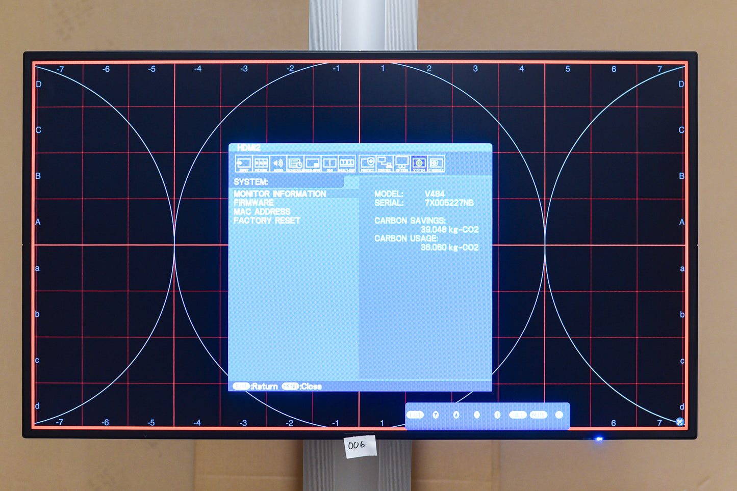 NEC MultiSync V484 – 48” HD Professional Display | B-Ware (7X005227NB)